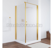 Душевой уголок Vegas Glass EP-Fis 90 09 10 R профиль золото, стекло сатин
