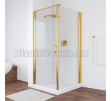 Душевой уголок Vegas Glass EP-Fis 80*100 09 01 L профиль золото, стекло прозрачное