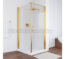 Душевой уголок Vegas Glass EP-Fis 80*100 09 01 R профиль золото, стекло прозрачное
