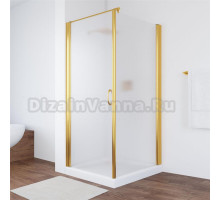 Душевой уголок Vegas Glass EP-Fis 80*100 09 10 L профиль золото, стекло сатин