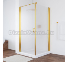 Душевой уголок Vegas Glass EP-Fis 90*100 09 10 L профиль золото, стекло сатин