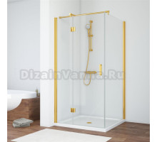 Душевой уголок Vegas Glass AFP-Fis 90*80 09 01 L профиль золото, стекло прозрачное