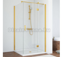 Душевой уголок Vegas Glass AFP-Fis 100*90 09 01 R профиль золото, стекло прозрачное