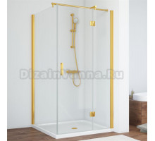 Душевой уголок Vegas Glass AFP-Fis 100*110 09 01 R профиль золото, стекло прозрачное