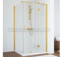 Душевой уголок Vegas Glass AFP-Fis 110*80 09 01 R профиль золото, стекло прозрачное