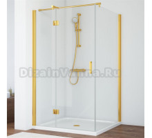 Душевой уголок Vegas Glass AFP-Fis 120*100 09 01 L профиль золото, стекло прозрачное