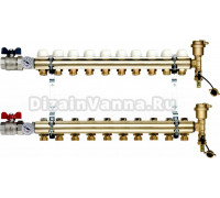 Коллектор Tiemme 3870036 1" х 3/4", латунный, 10 выходов