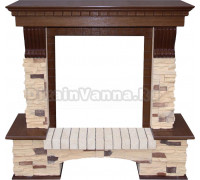Портал Royal Flame Pierre Luxe сланец/темный дуб