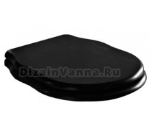 Крышка-сиденье Hidra Ceramica Ellade DXNZ черная, с микролифтом, петли хром