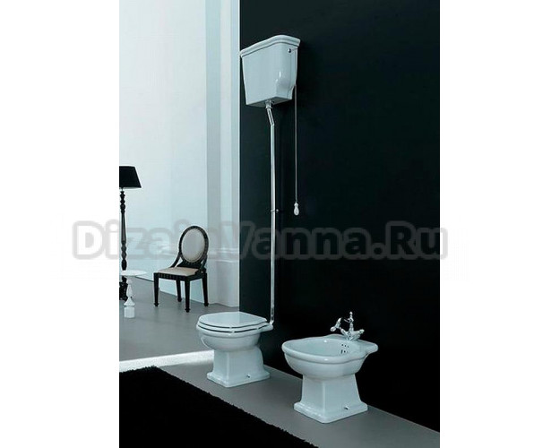 Труба  к подвесному бачку Hidra Ceramica Ellade высокая золото dizainvanna.ru