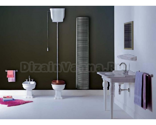 Труба  к подвесному бачку Hidra Ceramica Ellade высокая золото dizainvanna.ru