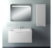 Комплект мебели для ванной 1MarKa Этюд 90П белый глянец