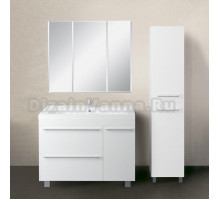 Комплект мебели 1MarKa Соната 90Н с 1 дверкой и 2 ящиками, белый глянец