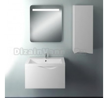 Комплект мебели для ванной MarKa One Этюд 58П белый глянец