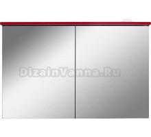 Зеркало-шкаф Am.Pm Spirit V2.0 100 с LED-подсветкой, красный глянец