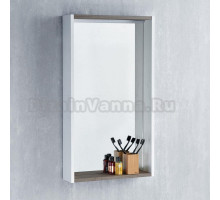 Зеркало Акватон Бэлла 46 с подсветкой, белое, джарра