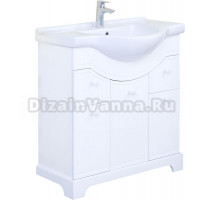 Тумба с раковиной Акватон Элен 85 с бельевой корзиной