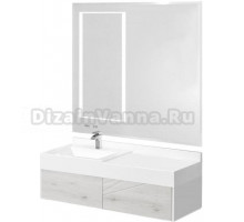 Мебель для ванной Акватон Сакура 120 L, ольха наварра, белая