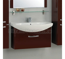 Тумба с раковиной Акватон Ария 80 темно-коричневая