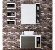 Мебель для ванной Акватон Брук 80 (60+20) с полкой под столешницей, дуб феррара