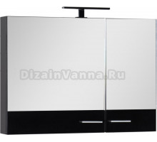 Зеркало-шкаф Aquanet Нота 90 камерино черный