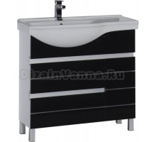 Тумба для комплекта Aquanet Доминика 90 черная L