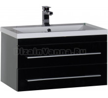 Тумба для комплекта Aquanet Верона 75 подвесная черная