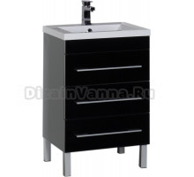 Тумба для комплекта Aquanet Верона 58 черная