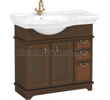 Тумба для комплекта Aquanet Луис 90 темный орех L