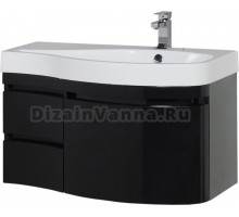 Тумба для комплекта Aquanet Сопрано 1-95 черная с ящиком R