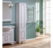 Шкаф-пенал Aquanet Валенса белый краколет/серебро