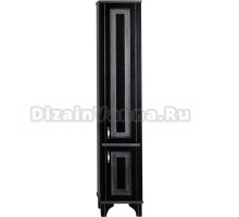 Шкаф-пенал Aquanet Валенса черный краколет/серебро