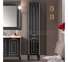 Шкаф-пенал Aquanet Паола черный