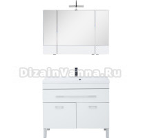 Мебель для ванной Aquanet Верона 100 белая, 1 ящик, 2 двери