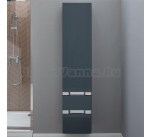 Шкаф-пенал Aquanet Виго сине-серый