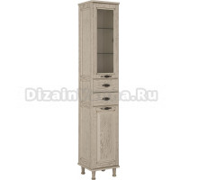 Шкаф-пенал Aquanet Тесса 35 фасад стекло, жасмин, сандал