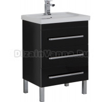 Тумба для комплекта Aquanet Сиена 60 напольная черная