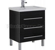 Тумба для комплекта Aquanet Сиена 70 напольная черная