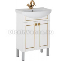 Тумба для комплекта Aquanet Честер 60 белый, патина золото