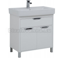 Тумба для комплекта Aquanet Гретта 80 New белая