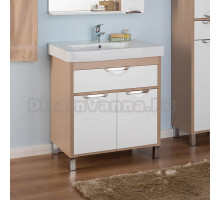 Тумба для комплекта Aquanet Гретта 80 New светлый дуб