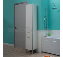 Шкаф-пенал Aquanet Верона 35 L, c бельевой корзиной, белый