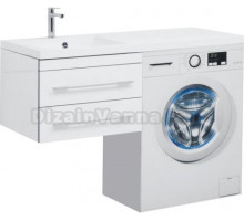 Тумба с раковиной Aquanet Верона 120 подвесная белая