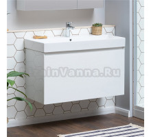 Тумба с раковиной Aquanet Йорк 100 белая