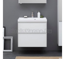 Тумба с раковиной Aquanet Гласс 80