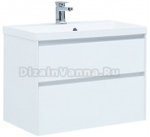 Тумба с раковиной Aquanet Гласс 90