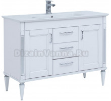 Тумба для комплекта Aquanet Селена 120 серебро, 3 ящика, 2 двери