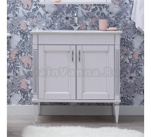 Тумба с раковиной Aquanet Селена 105 серебро, 2 двери