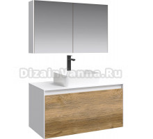 Мебель для ванной Aqwella 5 stars Mobi 100 белая, дуб балтийский