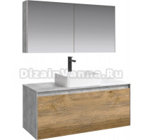 Мебель для ванной Aqwella 5 stars Mobi 120 бетон светлый, дуб балтийский